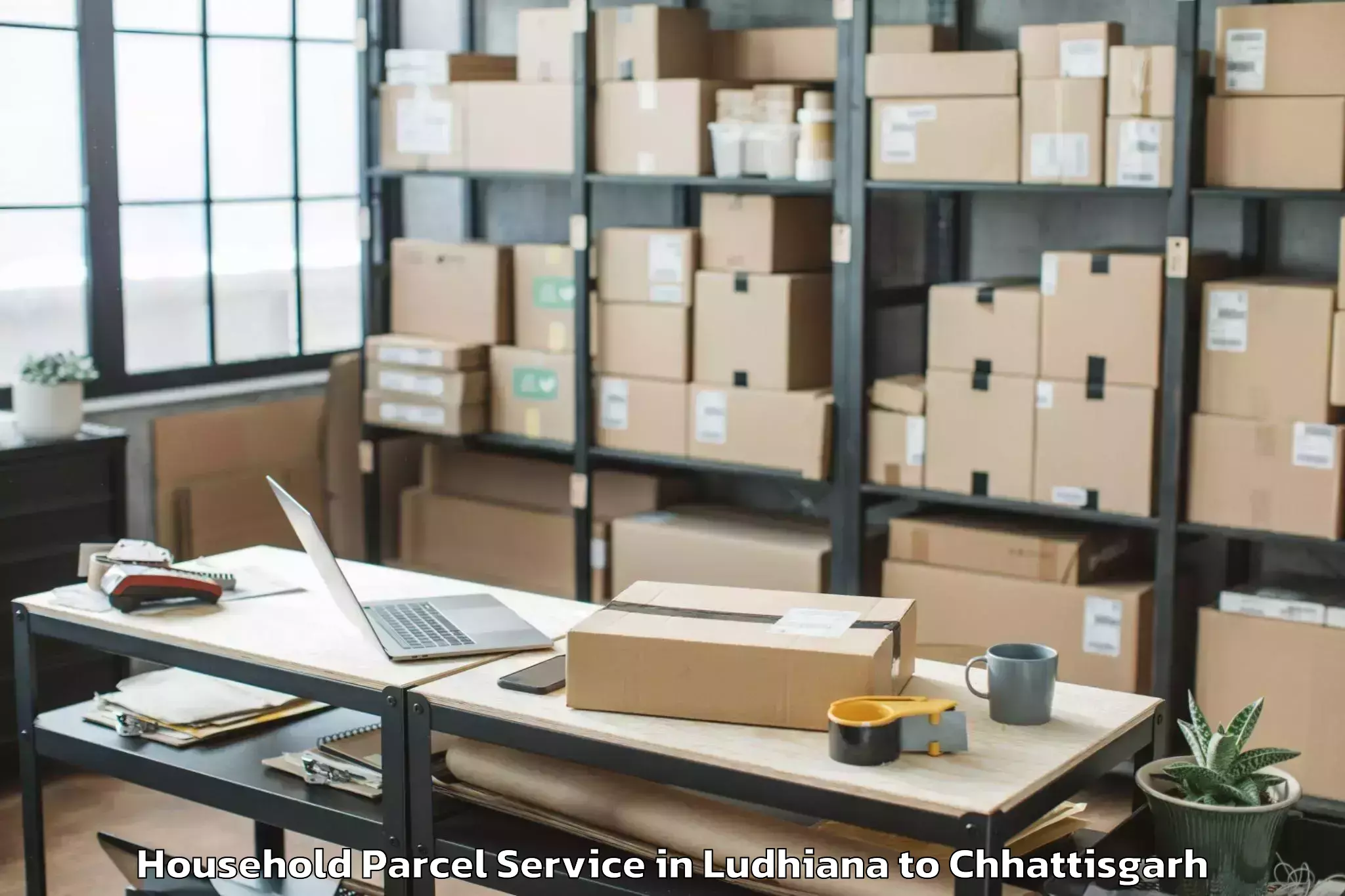 Reliable Ludhiana to Korba Household Parcel